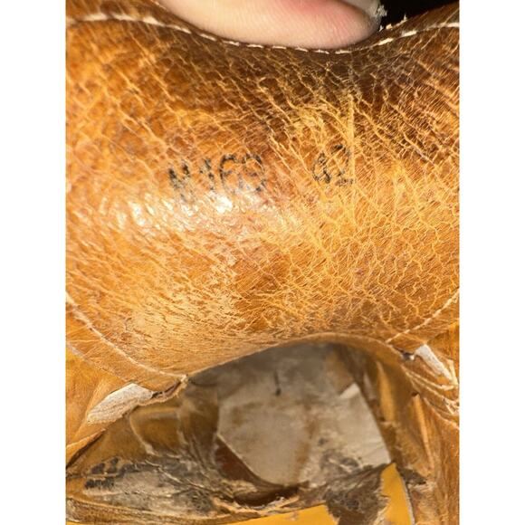 Prada Men's Shoes Brogue Us 9 Patent Leather Yellow Blue Wingtip Oxford M169 - Picture 13 of 16